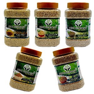 Siridhanya Unpolished & Organic 4 Positive Millets and 1 natural millet Pack Of 5 (Foxtail 700Gm,Proso 700Gm, Kodo 700Gm, Barnyard 700Gm, And Little 700Gm) Hygienic Packed In Jar, Organically Grown Fr