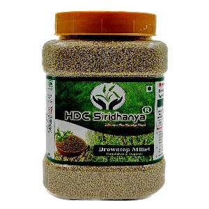 Siridhanya Unpolished & Organic positive Brown_top Millet 900g Packed in Jar(6 Months Shelf Life) Organically Grown from Karnataka Gross wt 1kg.