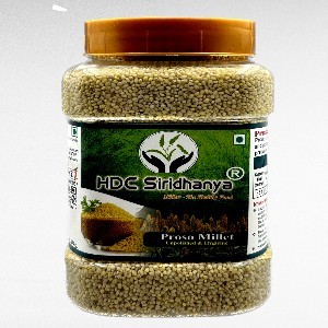 Siridhanya Unpolished & Organic natural Proso Millet 900g  Packed in Jar(6 Months Shelf Life) Organically Grown from Karnataka Gross wt 1kg.