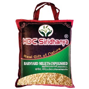 Siridhanya Unpolished & Organic positive  barnyard Millet 920g Vacuum Packed (12 Months Shelf Life) Organically Grown from Karnataka Gross wt 1kg.
